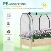 Verhoogd kweekbed 121x55x117 cm van sparrenhout met beschermende folie en drainagegaten, waterdicht voor tuin & balkon in natuurlijke kleur 5