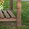 Verhoogde plantenbak 123x54x74cm met 8 roosters & opvouwbare plank van massief hout in bruin voor tuin & terras 10