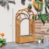 Verhoogde plantenbak met klimrek, gebogen dak trellis plantenbak hout, tuin trellis 83x36x145cm voor tuin balkon terras, bloempot voor klimplanten mandplanten, bloemen 4