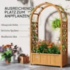 Verhoogde plantenbak met klimrek, gebogen dak trellis plantenbak hout, tuin trellis 83x36x145cm voor tuin balkon terras, bloempot voor klimplanten mandplanten, bloemen 5