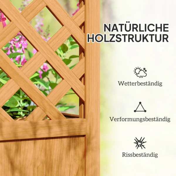 Verhoogde plantenbak met klimrek, gebogen dak trellis plantenbak hout, tuin trellis 83x36x145cm voor tuin balkon terras, bloempot voor klimplanten mandplanten, bloemen 6