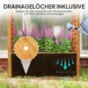 Verhoogde plantenbak met klimrek, gebogen dak trellis plantenbak hout, tuin trellis 83x36x145cm voor tuin balkon terras, bloempot voor klimplanten mandplanten, bloemen 7