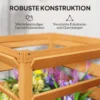 Verhoogde plantenbak met klimrek open bodem, trellis bloempot houten bloembak, tuin trellis 65x65x60cm voor tuin balkon, bloempot voor klimplanten mandplanten, bloemen 5