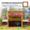 Verhoogde plantenbak met klimrek open bodem, trellis bloempot houten bloembak, tuin trellis 65x65x60cm voor tuin balkon, bloempot voor klimplanten mandplanten, bloemen 6