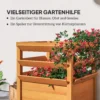 Verhoogde plantenbak met klimrek open bodem, trellis bloempot houten bloembak, tuin trellis 65x65x60cm voor tuin balkon, bloempot voor klimplanten mandplanten, bloemen 7