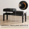 Verstelbare pianokruk met opbergruimte, pianobank tot 220 kg belastbaar, kunstleer, zwart, 105 x 37 x 48 58 cm 7