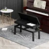 Verstelbare pianokruk met opbergruimte, pianobank tot 220 kg belastbaar, kunstleer, zwart, 105 x 37 x 48 58 cm 9