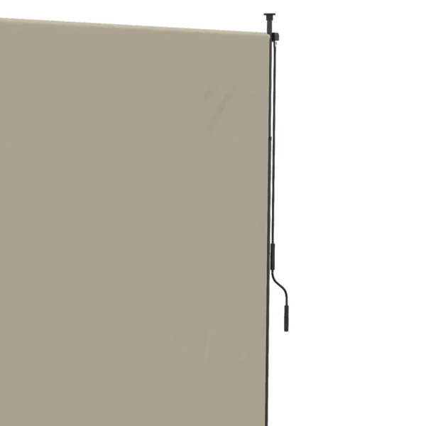 Verticale zonwering 200 x 292 cm, verstelbare zijzonwering, intrekbare zonwering, windscherm gemaakt van aluminium in zandkleur 10