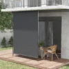 Verticale zonwering 200 x 292 cm, verticaal intrekbaar met verstelbare zonwering van aluminium, grijs voor terras & balkon 2