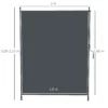 Verticale zonwering 200 x 292 cm, verticaal intrekbaar met verstelbare zonwering van aluminium, grijs voor terras & balkon 4