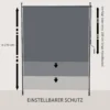 Verticale zonwering 200 x 292 cm, verticaal intrekbaar met verstelbare zonwering van aluminium, grijs voor terras & balkon 6
