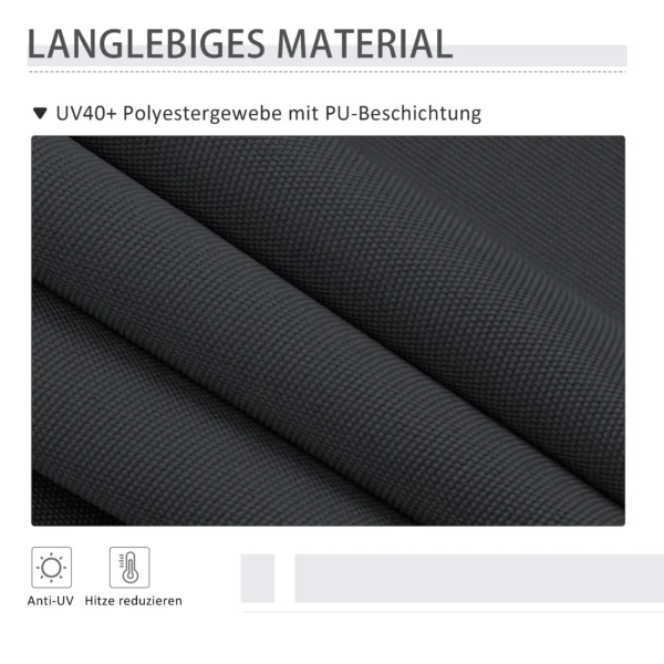 Verticale zonwering 200 x 292 cm, verticaal intrekbaar met verstelbare zonwering van aluminium, grijs voor terras & balkon 7