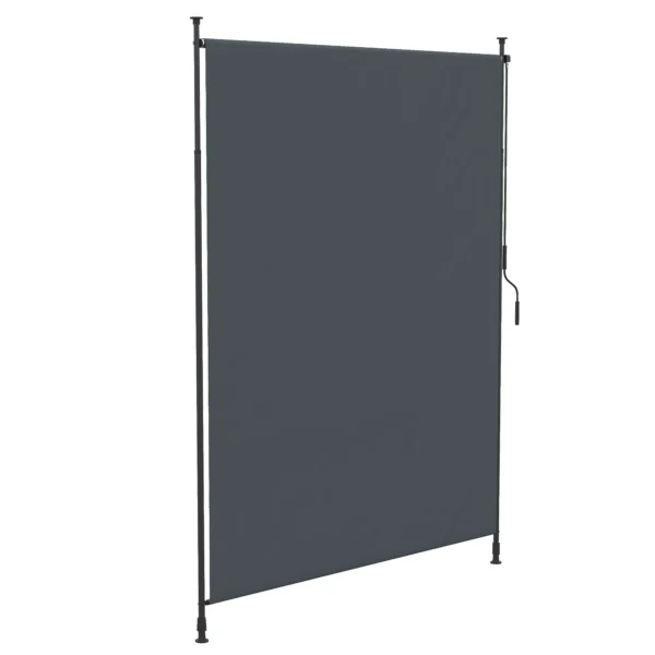 Verticale zonwering 200 x 292 cm, verticaal intrekbaar met verstelbare zonwering van aluminium, grijs voor terras & balkon 9