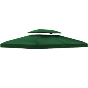 Vervangend paviljoendak voor tuinpaviljoen, polyester, 3x4m, groen 1