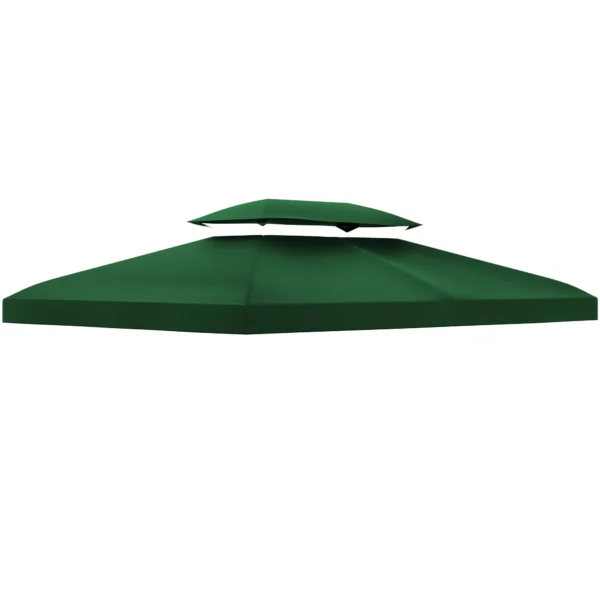Vervangend paviljoendak voor tuinpaviljoen, polyester, 3x4m, groen 1