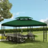 Vervangend paviljoendak voor tuinpaviljoen, polyester, 3x4m, groen 8