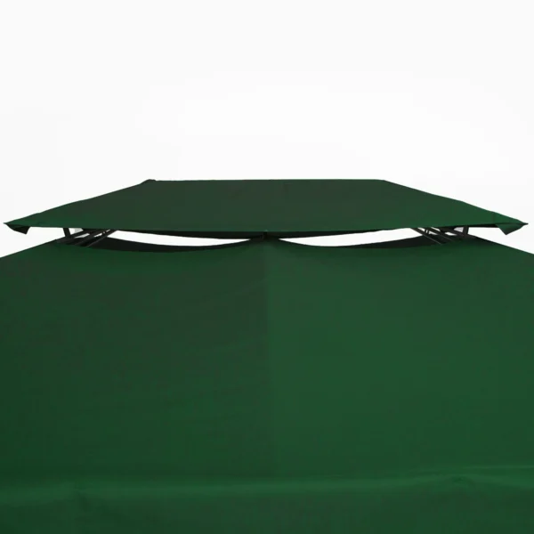 Vervangend paviljoendak voor tuinpaviljoen, polyester, 3x4m, groen 9