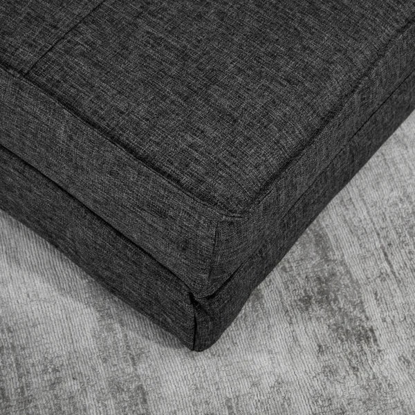 Vloersofa inklapbaar slaapfauteuil vloerstoel 5 standen verstelbaar inklapbare stoel slaapbank slaapbank enkelsofa donkergrijs 61 x 73 x 58 cm 10