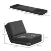 Vloersofa inklapbaar slaapfauteuil vloerstoel 5 standen verstelbaar inklapbare stoel slaapbank slaapbank enkelsofa donkergrijs 61 x 73 x 58 cm 4