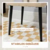Voetenbankje vierkante zithocker make up krukje kasjmier look met stalen poten voor woonkamer slaapkamer beige 42x42x47cm 7