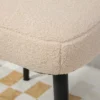 Voetenbankje vierkante zithocker make up krukje kasjmier look met stalen poten voor woonkamer slaapkamer beige 42x42x47cm 9