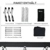 Vouwbaar campingbed aluminium veldbed hoogteverstelbaar zwart 190x65x38cm tot 150kg met draagtas voor buiten 8