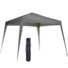 Vouwpaviljoen 2,4x2,4m partytent met uv bescherming, opvouwbaar & incl. draagtas, ideaal voor tuin en balkon, staal grijs 1