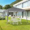 Vouwpaviljoen 2,4x2,4m partytent met uv bescherming, opvouwbaar & incl. draagtas, ideaal voor tuin en balkon, staal grijs 2