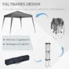 Vouwpaviljoen 2,4x2,4m partytent met uv bescherming, opvouwbaar & incl. draagtas, ideaal voor tuin en balkon, staal grijs 7