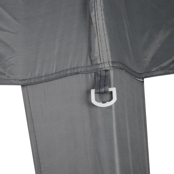 Vouwpaviljoen 2,4x2,4m partytent met uv bescherming, opvouwbaar & incl. draagtas, ideaal voor tuin en balkon, staal grijs 9