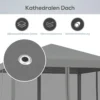 Vouwpaviljoen paviljoen vouwtent 3x3m met zijwanden incl. draagtas metaal en oxford lichtgrijs en zwart voor tuin en evenementen 8