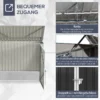 Vuilnisbakbox afsluitbare opbergbox voor 2 vuilnisbakken staal 178,5 x 104,5 x 128,5/113 cm zwart 6