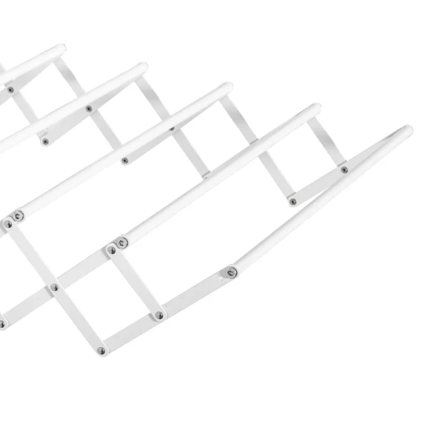 Wanddroger 57,5cm ruimtebesparend wasrek voor binnen en buiten metaal in wit 63,5 x 60 x 20 cm 10