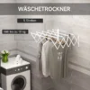 Wanddroger 57,5cm ruimtebesparend wasrek voor binnen en buiten metaal in wit 63,5 x 60 x 20 cm 5