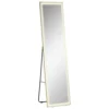 Wandspiegel met led 2 in 1 staande spiegel volledige lichaamsspiegel aluminium frame voor slaapkamer verlichting zilver goud 1