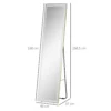 Wandspiegel met led 2 in 1 staande spiegel volledige lichaamsspiegel aluminium frame voor slaapkamer verlichting zilver goud 4