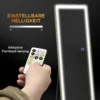 Wandspiegel met led 2 in 1 staande spiegel volledige lichaamsspiegel aluminium frame voor slaapkamer verlichting zilver goud 7