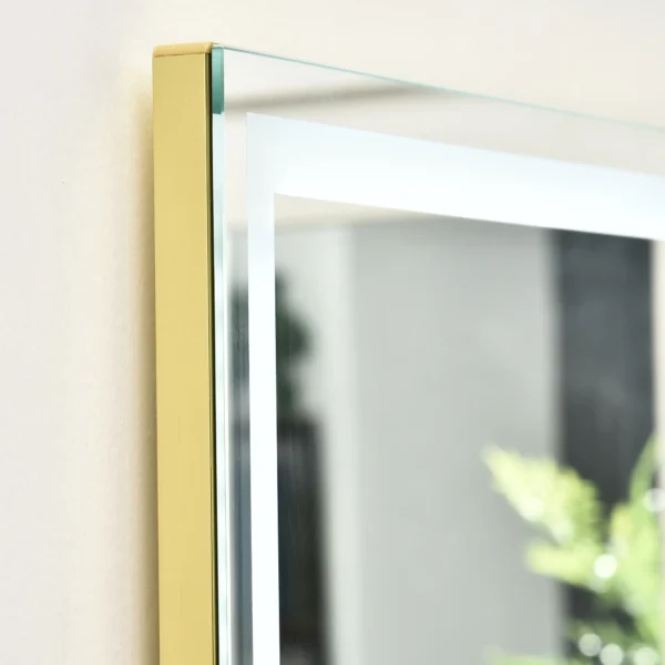 Wandspiegel met led 2 in 1 staande spiegel volledige lichaamsspiegel aluminium frame voor slaapkamer verlichting zilver goud 9