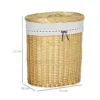 Wasmand met deksel van wilg 100l 51x38x57cm natuur wasbox voor slaapkamer & badkamer 4