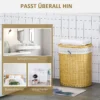 Wasmand met deksel van wilg 100l 51x38x57cm natuur wasbox voor slaapkamer & badkamer 8