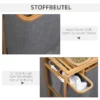 Wasmand met platform bamboe wasverzamelaar met 3 afneembare waszakken, was sorteerder, grijs+natuur, 50x32x69,7cm 6