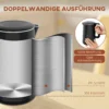Waterkoker broodrooster set 1,5l waterkoker 2 toastplakken 2200w ontbijtset met 7 bruiningsniveaus, ontdooi & opwarmfunctie, automatische uitschakeling en kruimellade, zwart 8
