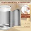 Waterkoker broodrooster set 1,5l waterkoker 2 toastsneetjes 2200w ontbijtset met 7 bruiningsniveaus, ontdooi & opwarmfunctie, automatische uitschakeling en led display, wit 8