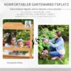 Weerbestendige planttafel met verzinkt werkblad, plank & bloemenrek, outdoor tuinierstafel voor tuin & terras 5