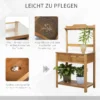 Weerbestendige planttafel met verzinkt werkblad, plank & bloemenrek, outdoor tuinierstafel voor tuin & terras 7