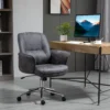 Xxl bureaustoel, ergonomische bureaustoel met kantelfunctie, in hoogte verstelbaar, tot 120kg belastbaar, grijs 2