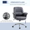 Xxl bureaustoel, ergonomische bureaustoel met kantelfunctie, in hoogte verstelbaar, tot 120kg belastbaar, grijs 5
