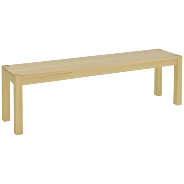 Zitbank 3 zits houten bank eetbank in landelijke stijl gemaakt van grenenhout tot 330 kg belastbaar natuur 150 x 33 x 45 cm voor keuken & eetkamer 1
