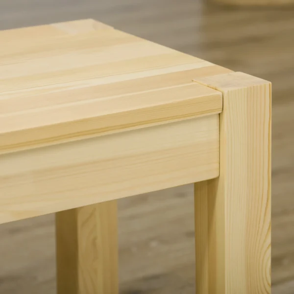 Zitbank 3 zits houten bank eetbank in landelijke stijl gemaakt van grenenhout tot 330 kg belastbaar natuur 150 x 33 x 45 cm voor keuken & eetkamer 9