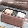 Zitbank, gestoffeerde bank met opbergruimte, fluweel look, bedbank met stalen poten, schoenenbank, opbergbank voor woonkamer, slaapkamer, roze, 100 x 37,5 x 42 cm 6